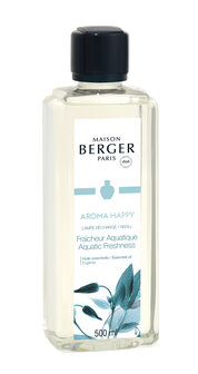 Lampe Berger ' AROMA HAPPY  ' Fraicheur Aquatique / Aquatic Freshness 500ML