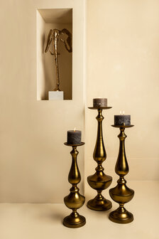 PTMD &#039; Layra Brass Stone Fineer Tafellamp &#039; Hoog