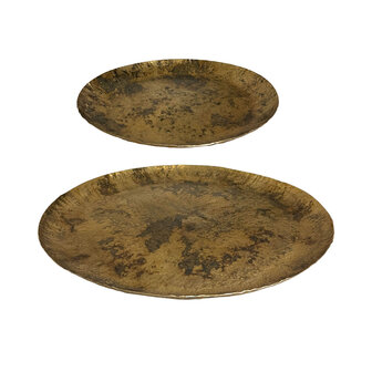 Home Society &#039; Dienblad Cavan Rond Goud &#039; Klein