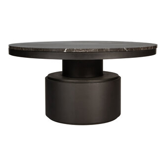 PTMD &#039; Bregt Marmer Zwart/Bruin Salontafel &#039; 90cm 