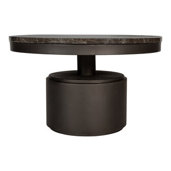 PTMD &#039; Bregt Marmer Zwart/Bruin Salontafel &#039; 60cm