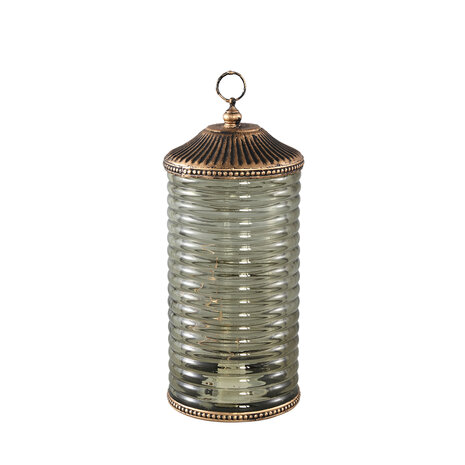 PTMD ' Decoritz Led Lantaarn Groen ' L