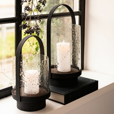 Home Society ' Lantaarn Cleo Zwart ' L 